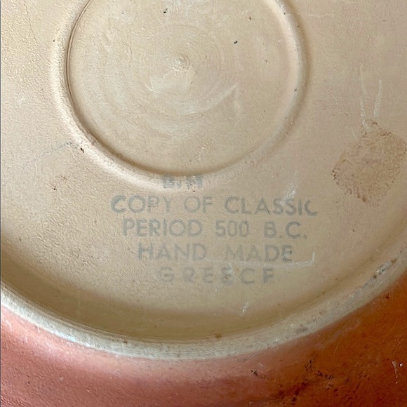 Greek Pottery Warrior Goddess Motif | Vintage Classical Replica - Picture 6 of 7